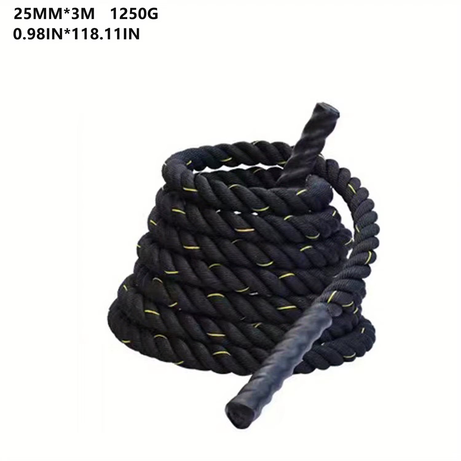 25 Mm*3 M Weighted Jump Rope for Fitness Heavy Jump Rope 10Ft Women Men Workout Battle Ropes Fitness Training Skipping Rope