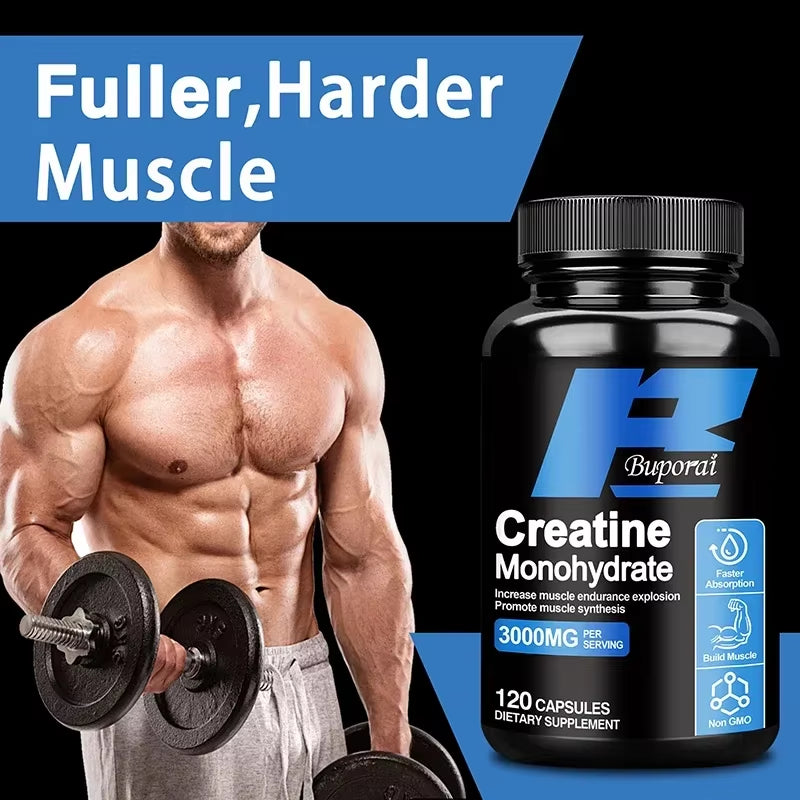 Creatine Monohydrate - Supports Muscle, Energy and Cognitive Function, Increases Lean Muscle Mass - Gluten Freesupplements