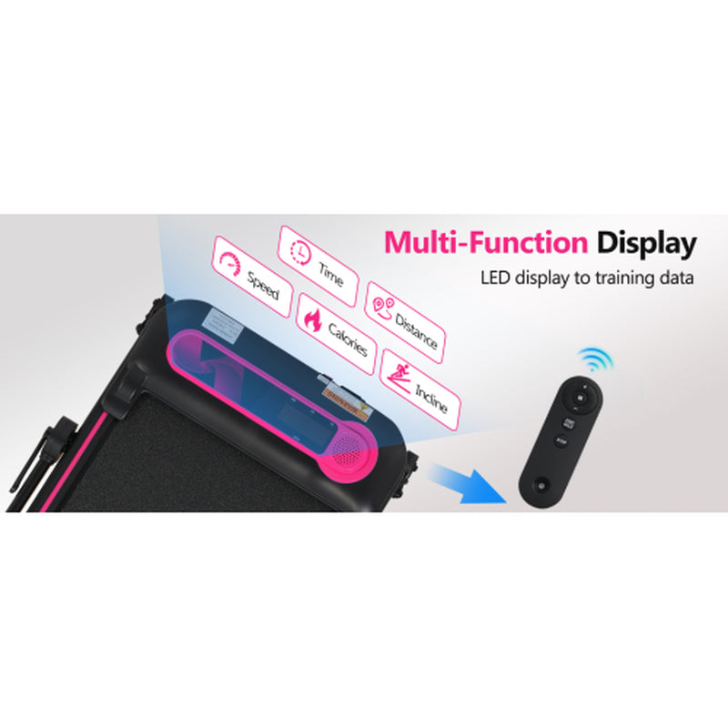 NEW Folding Walking Pad under Desk Treadmill for Home Office -2.5HP Walking Treadmill with Incline 0.5-7.5MPH 300LBS Capacity Treadmill for Walking Running - Two Ways to Adjust Speed