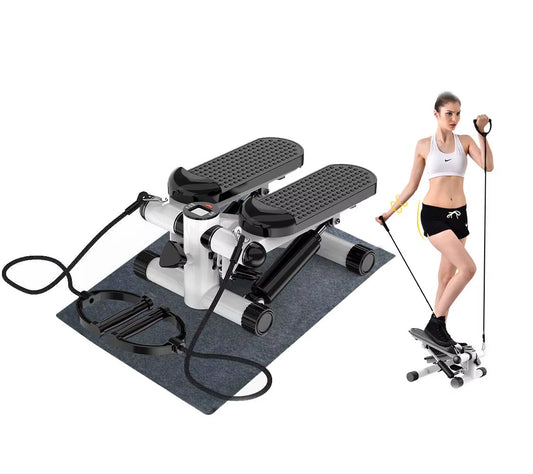 Home Use Exercise Fitness Stair Step Aerobic Walking Machine Stepper Exercise Mini Stepper with Resistance Bands