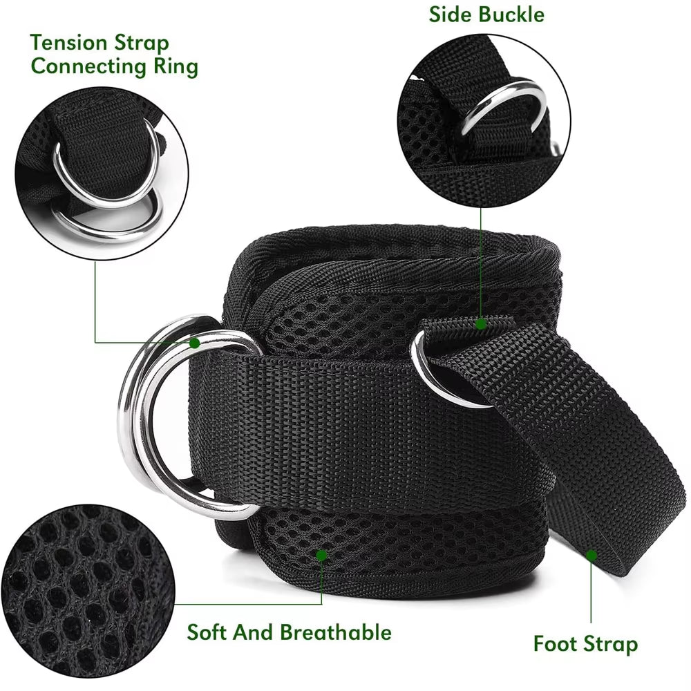1/2Pcs Ankle Straps for Cable Machine, Ankle Strap for Kickback,Gym,Ankle Cuff, Kickback Ankle Strap for Workout, Leg Extensions