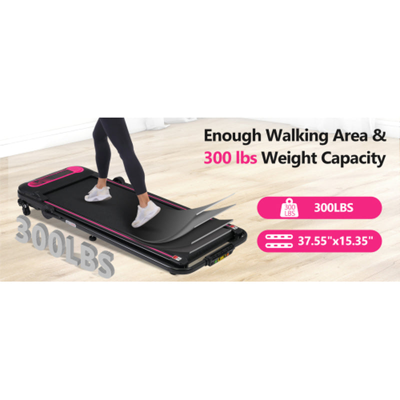 NEW Folding Walking Pad under Desk Treadmill for Home Office -2.5HP Walking Treadmill with Incline 0.5-7.5MPH 300LBS Capacity Treadmill for Walking Running - Two Ways to Adjust Speed