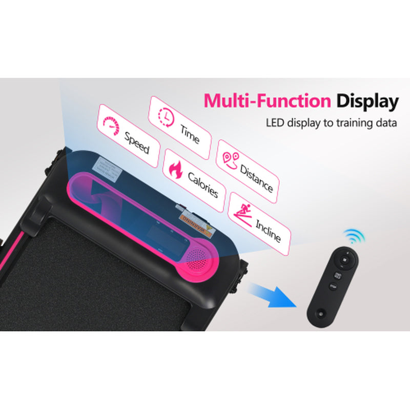 NEW Folding Walking Pad under Desk Treadmill for Home Office -2.5HP Walking Treadmill with Incline 0.5-7.5MPH 300LBS Capacity Treadmill for Walking Running - Two Ways to Adjust Speed