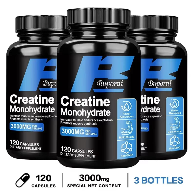 Creatine Monohydrate - Supports Muscle, Energy and Cognitive Function, Increases Lean Muscle Mass - Gluten Freesupplements