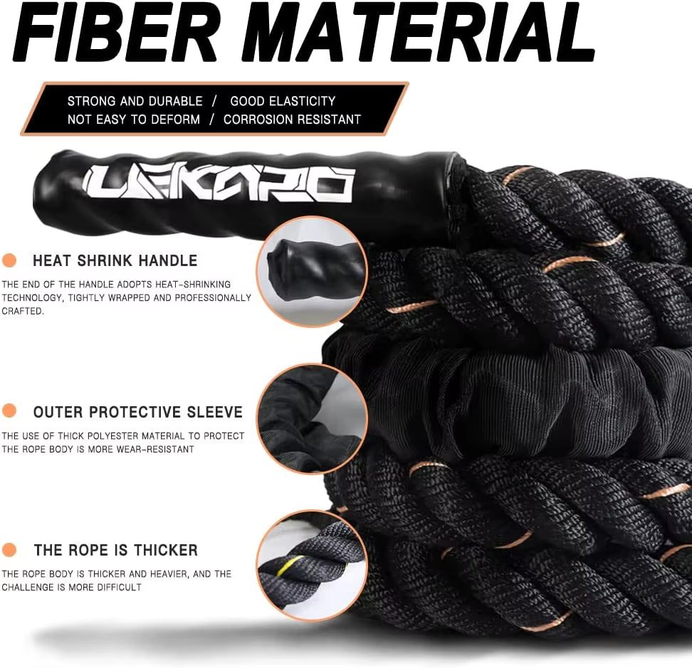 25 Mm*3 M Weighted Jump Rope for Fitness Heavy Jump Rope 10Ft Women Men Workout Battle Ropes Fitness Training Skipping Rope