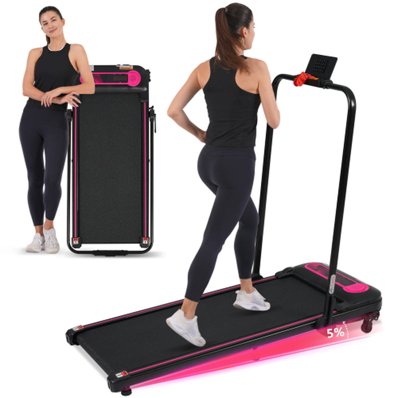 NEW Folding Walking Pad under Desk Treadmill for Home Office -2.5HP Walking Treadmill with Incline 0.5-7.5MPH 300LBS Capacity Treadmill for Walking Running - Two Ways to Adjust Speed